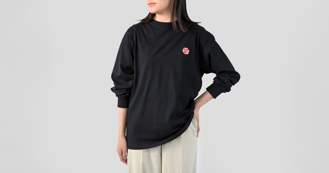 自力本願 刺繍ロングTシャツ