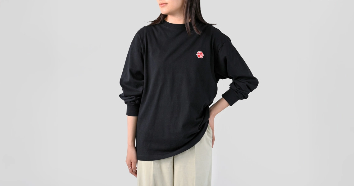 自力本願 刺繍ロングTシャツ