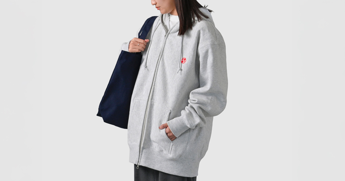 自力本願 刺繍パーカー